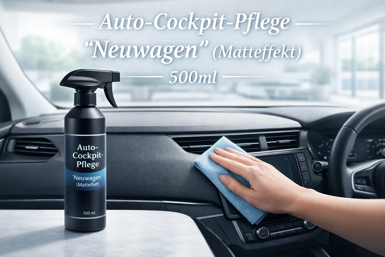 Auto-Cockpit-Pflege "Neuwagen" (Matteffekt) 500ml - Reinigungsprodukt von Clean Augsburg